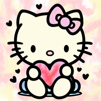 hello kitty with heart