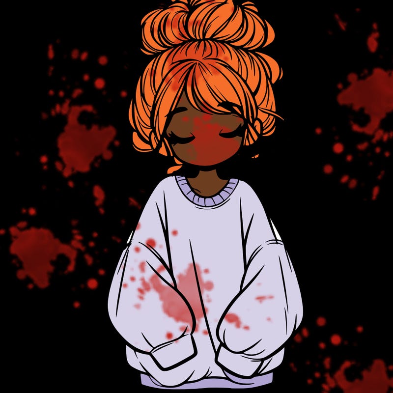 girl with baggy sweatshirt and messy bun