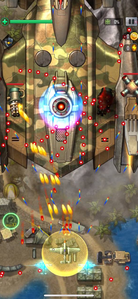 1941 AirAttack: Airplane Game - Combate aéreo contra un gran jefe de barco camuflado en 1941 AirAttack