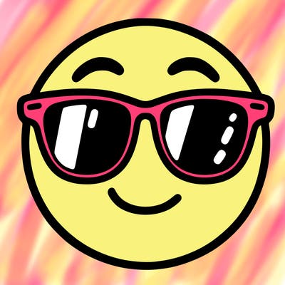 emoji with sunglasses