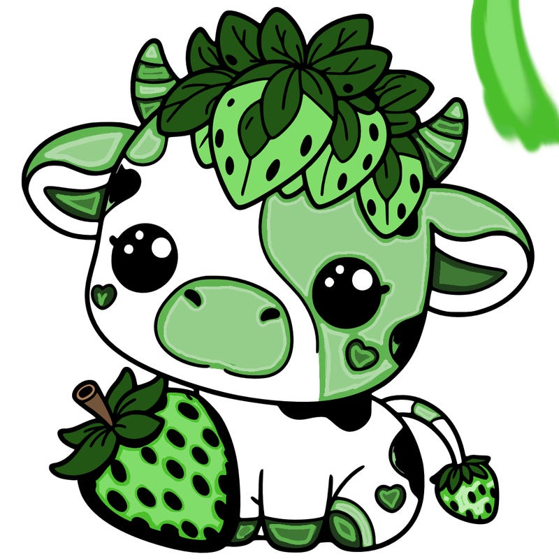 cute strawberry cow