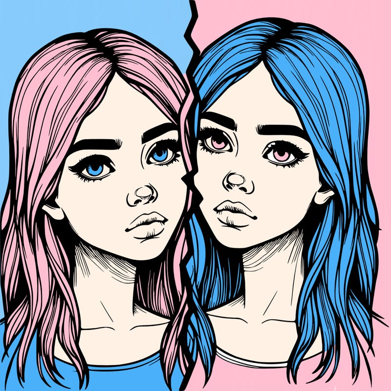 realistic girl split