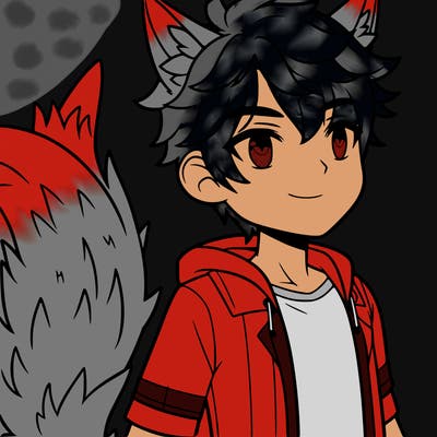male with wolf tail and wolf ears