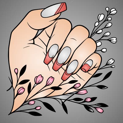 nails with french tip