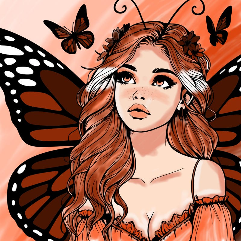 butterfly fairy realistic girl