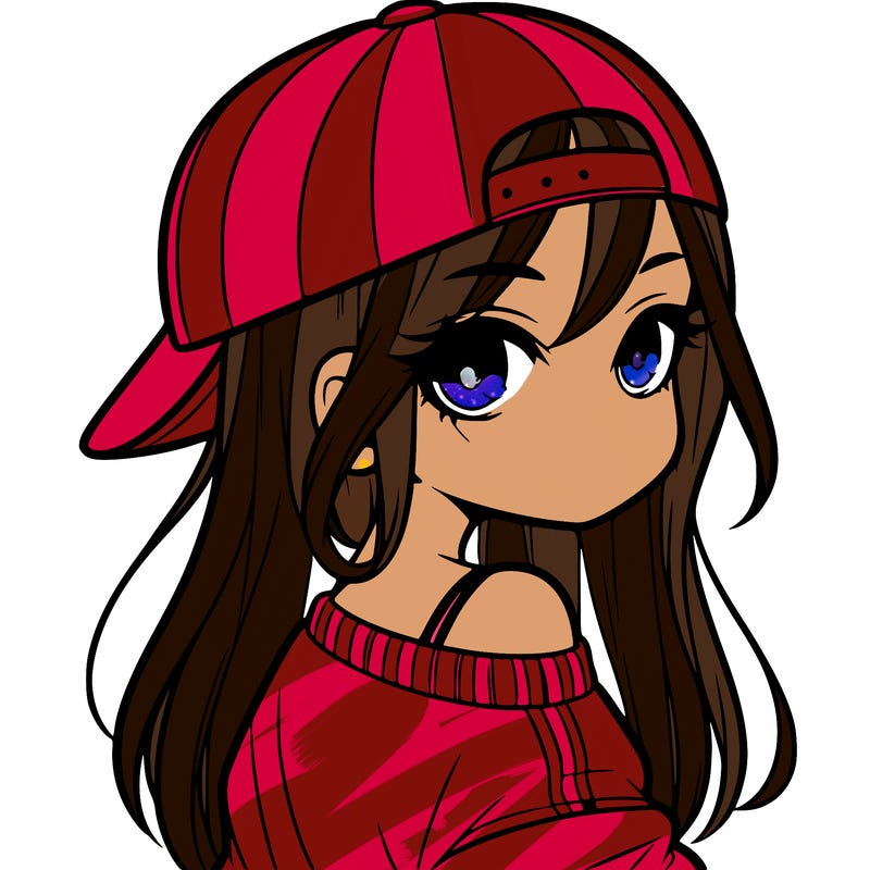 girl with a backward hat on