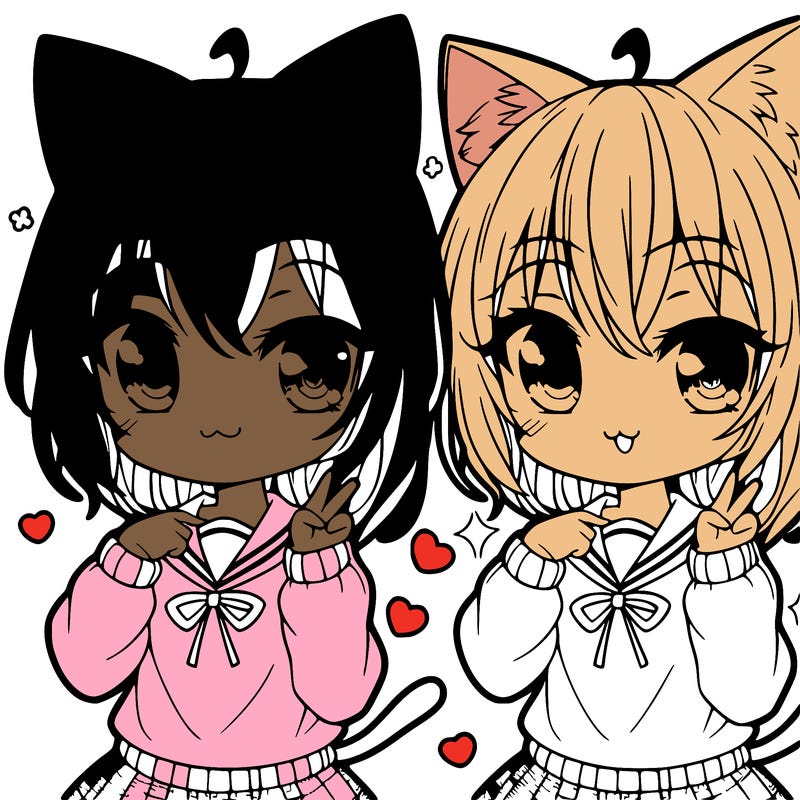 cute cat anime girl