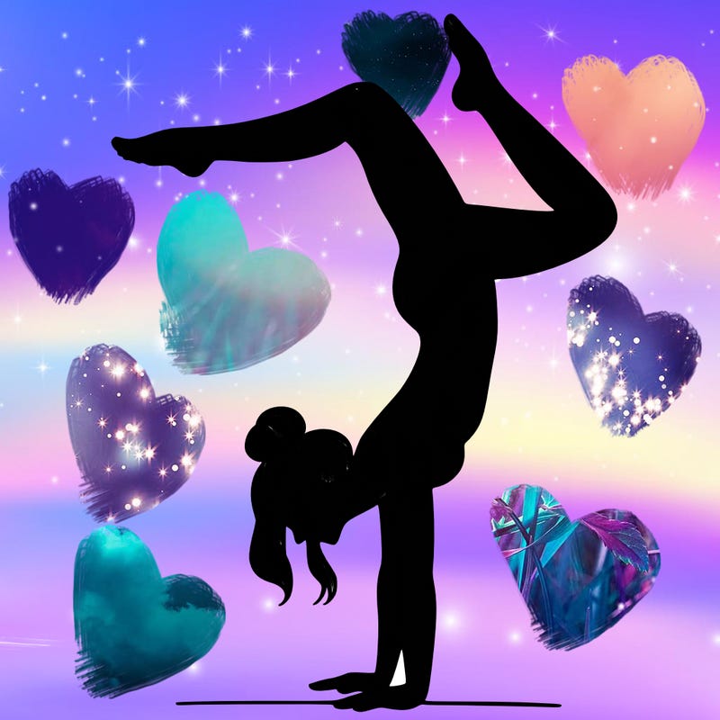 a woman doing a handstand