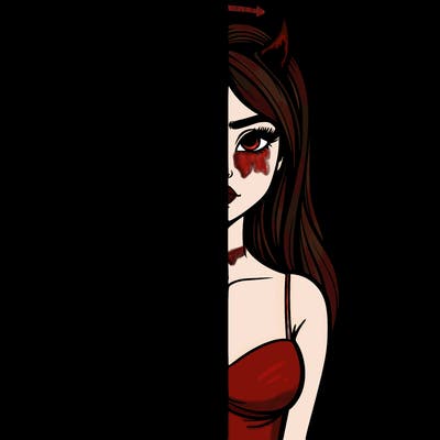 devil vs angel realistic girl