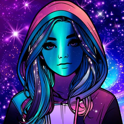 realistic girl with a hoodie