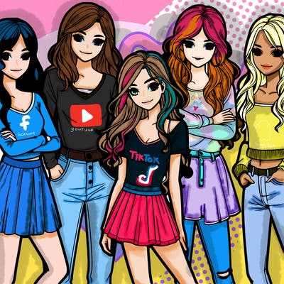 five realistic girls