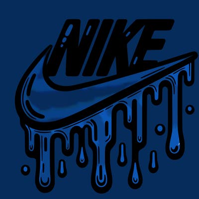 dripping nike logo