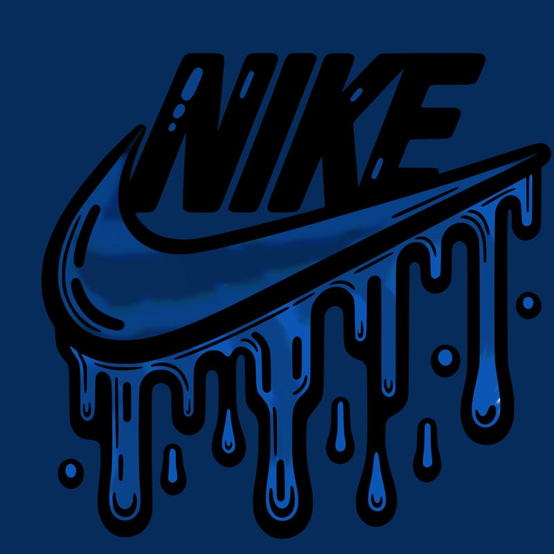 dripping nike logo