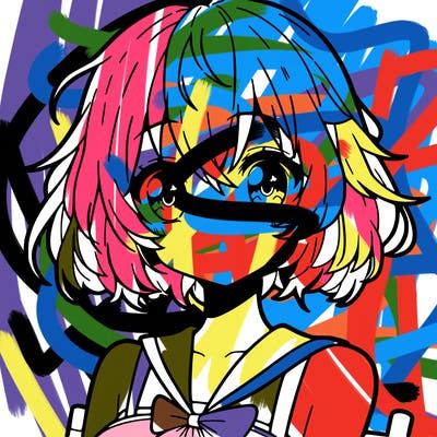 anime girl with short hair