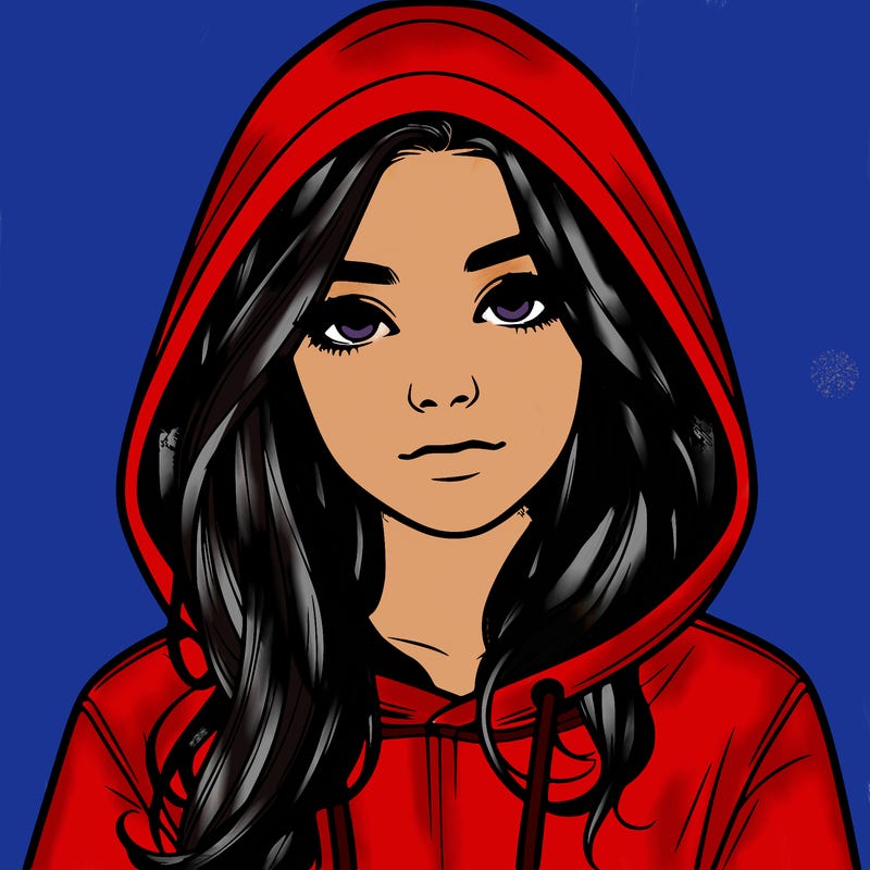realistic girl with a hoodie