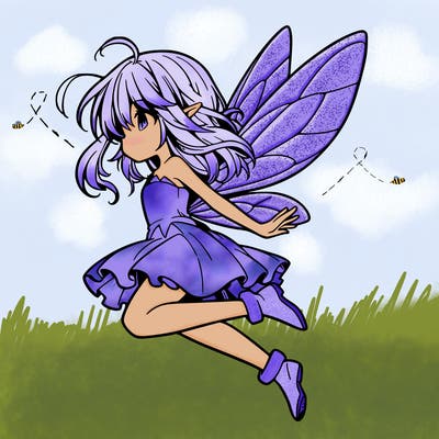 manga fairy flying