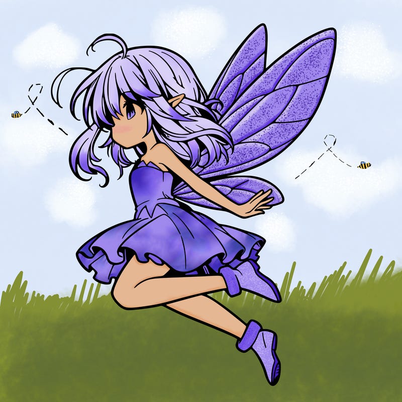 manga fairy flying