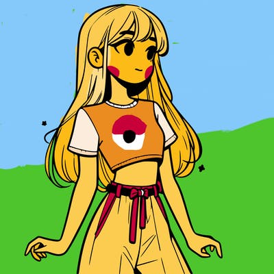 girl in a cute crop top