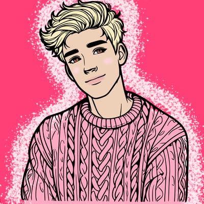 realistic guy with a beautiful jumper