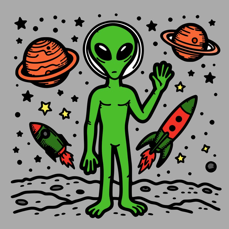 alien in space