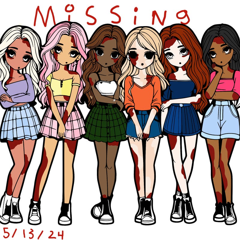 a group of girls realistic