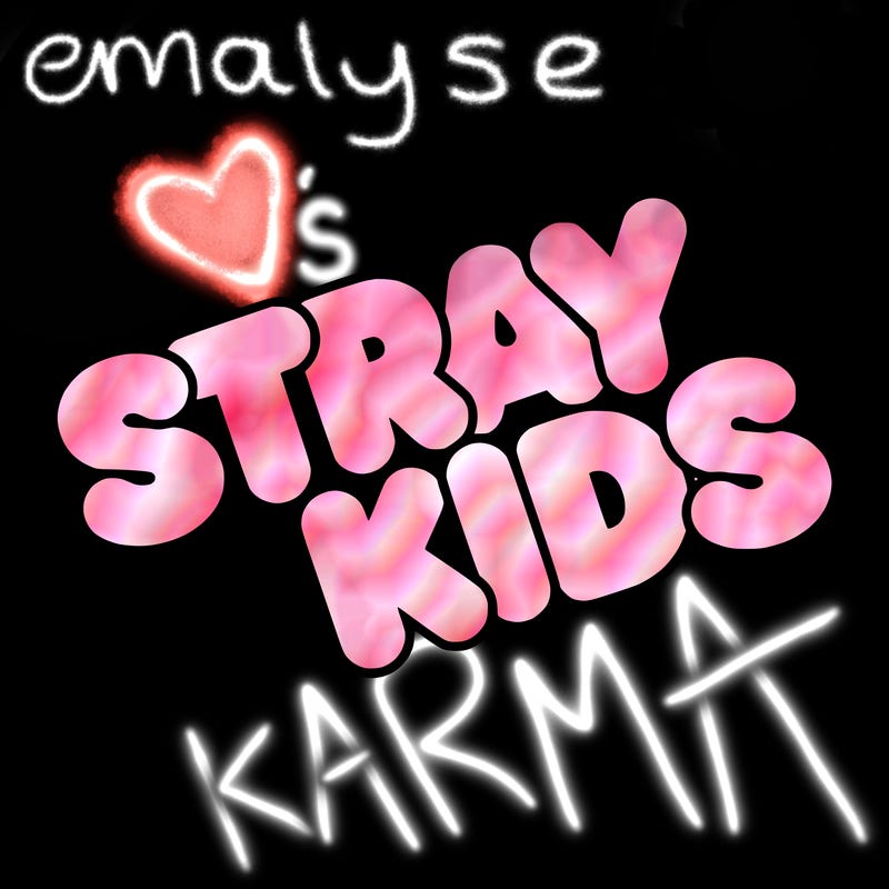 bubble letters saying stray kids