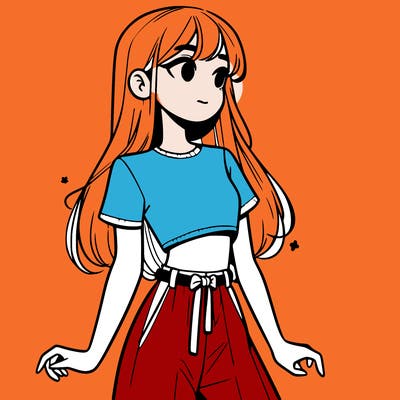 girl in a cute crop top