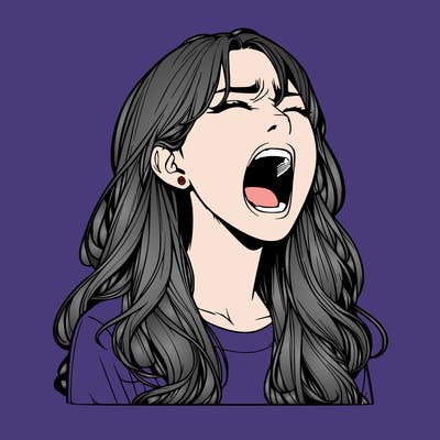 screaming realistic, girl