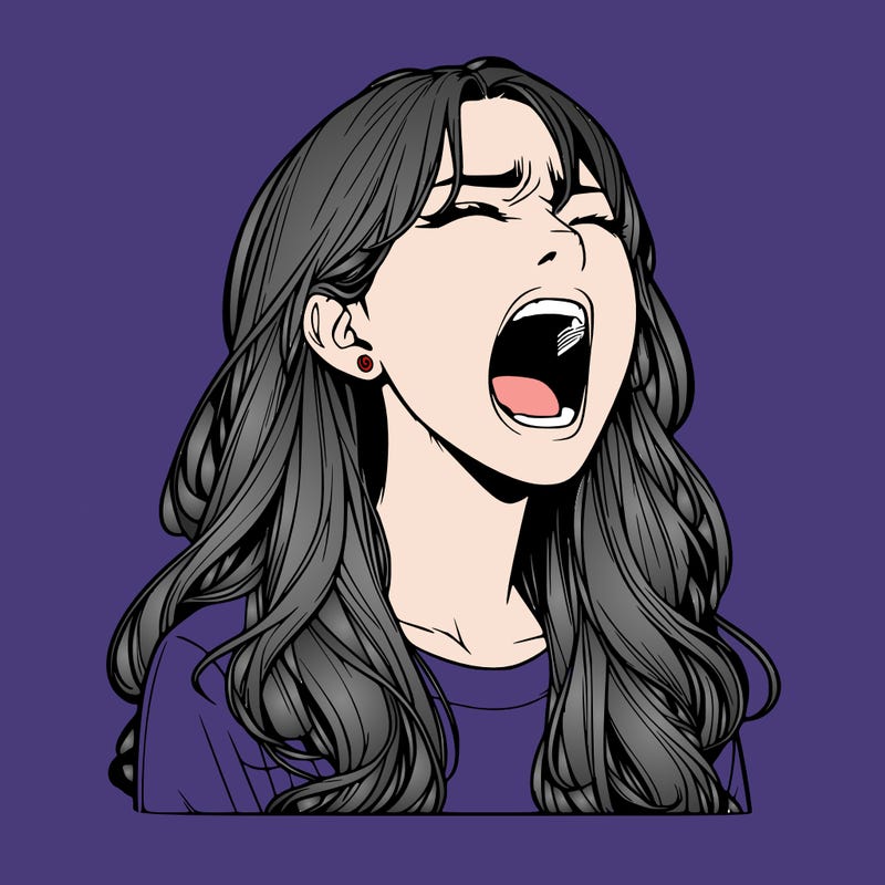 screaming realistic, girl