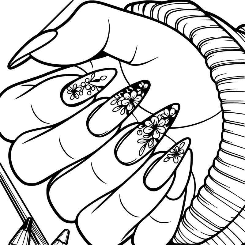 a beautiful hand with pretty nails
