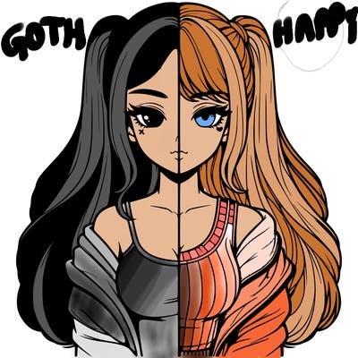 realistic girl split