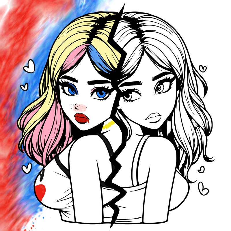 realistic girl split