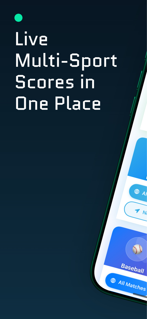 The Darato - Live Sport Scores - App screen showing live multi sport scores in one place for The Darato