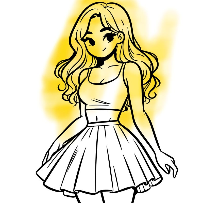 woman in a skirt and crop top