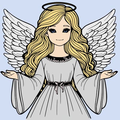 angel realistic girl