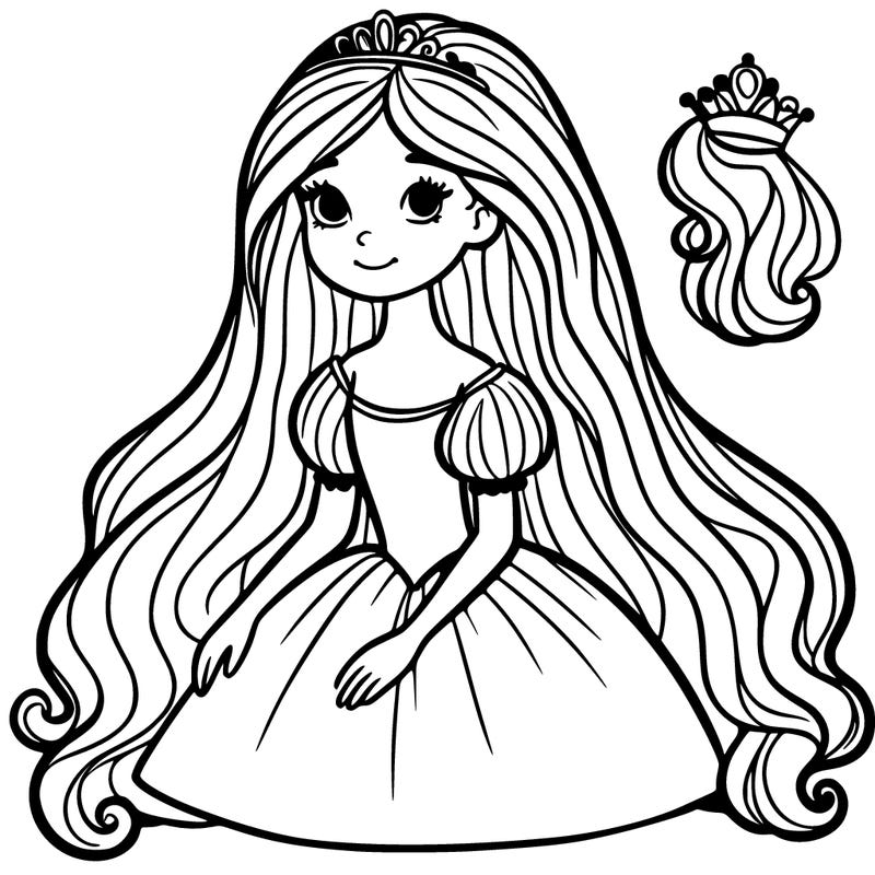 princess with long hair