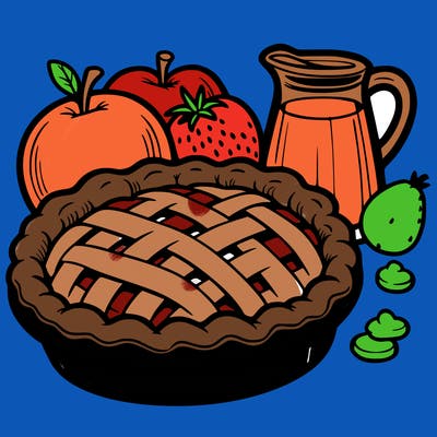 a pie of food
