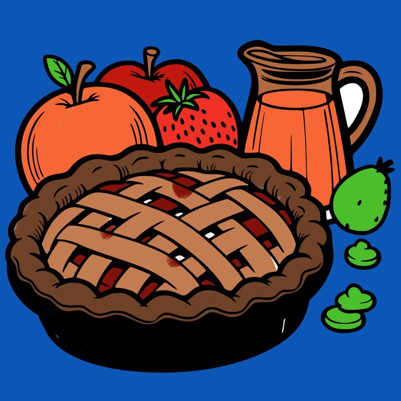 a pie of food