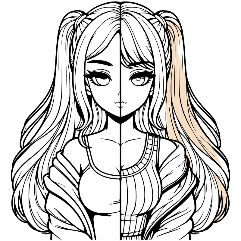 realistic girl split
