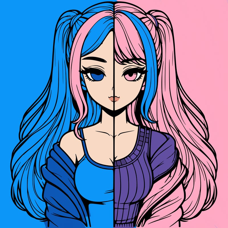 realistic girl split