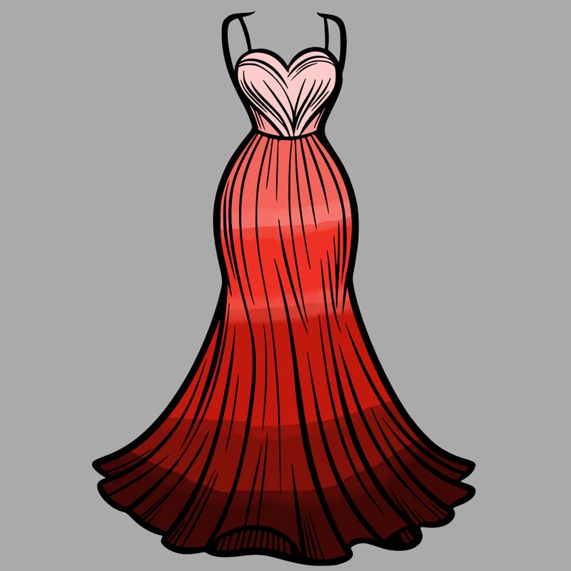 attractive long fashion dress