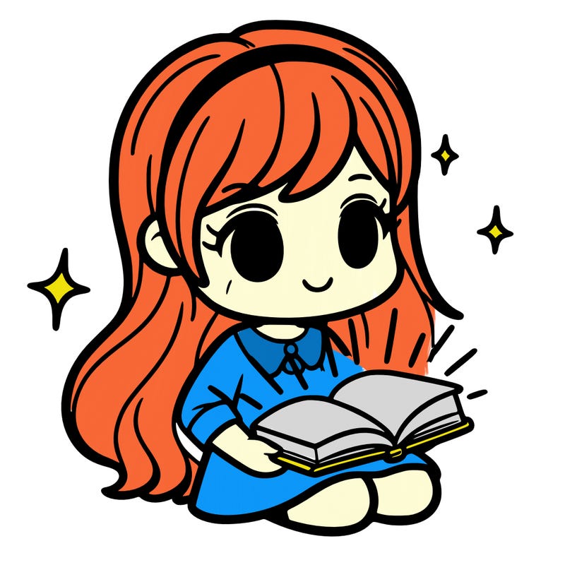 girl with a glowing book