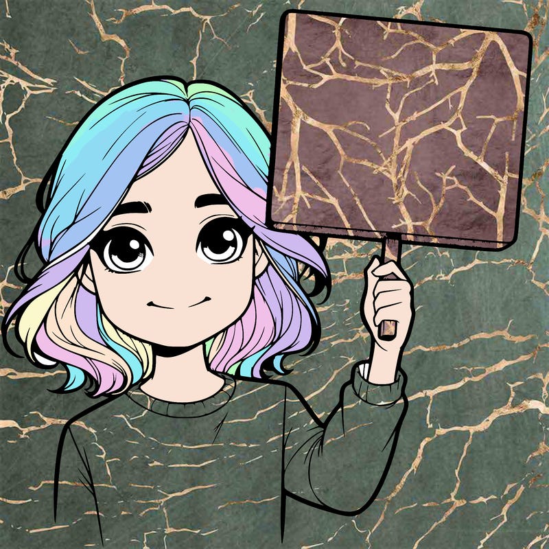 realistic girl holding up a sign