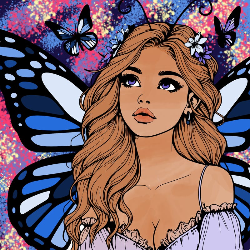 butterfly fairy realistic girl
