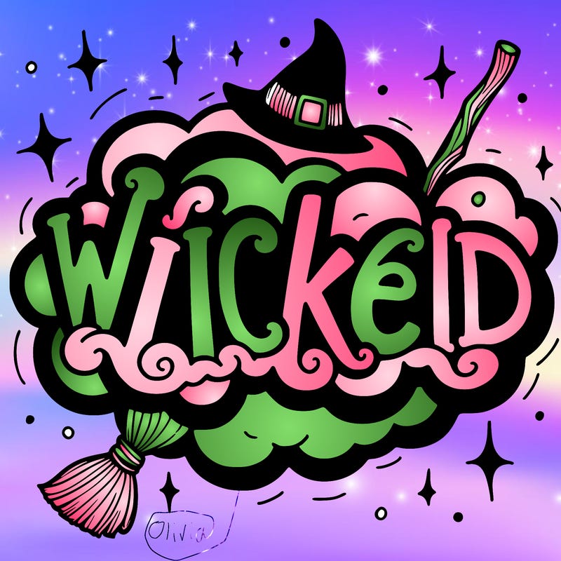 wicked in bubble letters