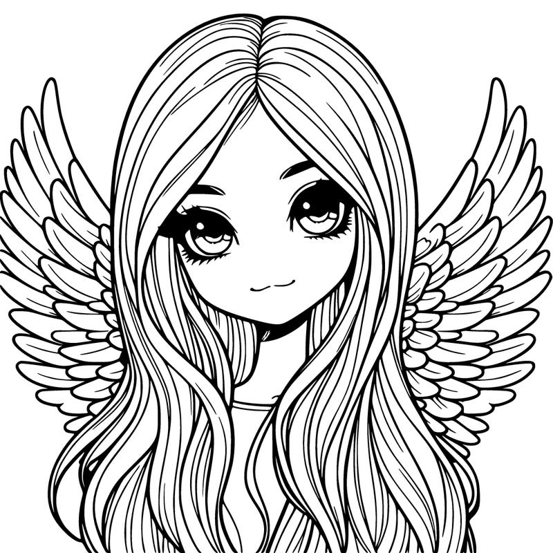 realistic girl with wings