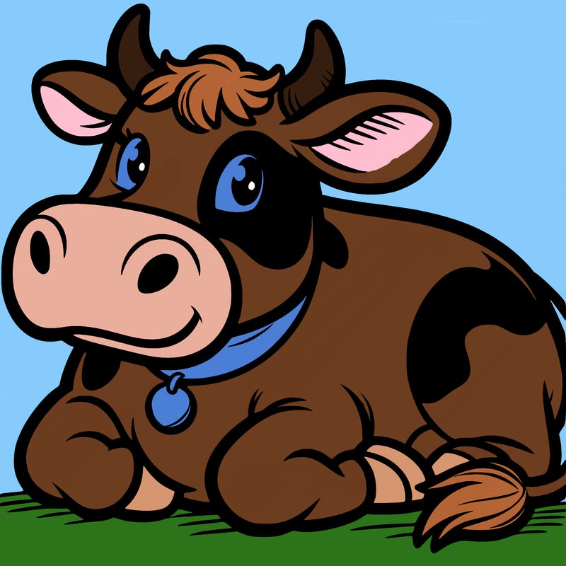 cow laying down