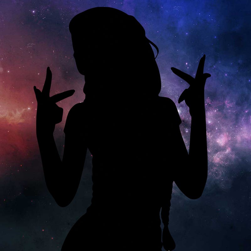 realistic teenage girl with braids and a beanie and crop top doing 🫶🏼