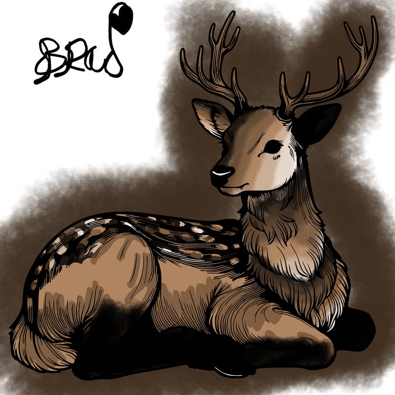 realistic deer with antlers
