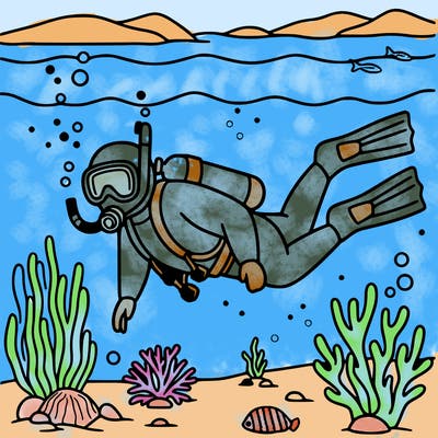 scuba diverse in the ocean
